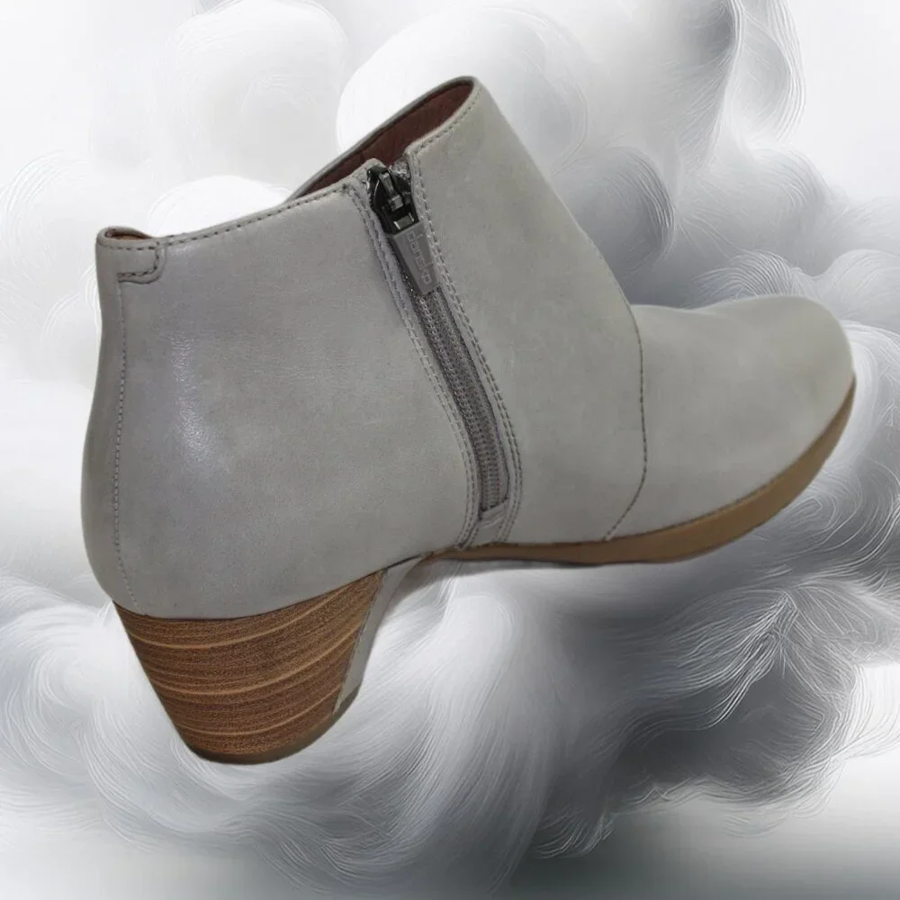 Dansko Darbie Anline Stone Grey Buckle Detail Ankle Shootie, Size 40,  US 9.5-10